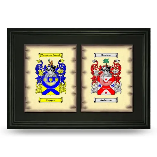 Double Coat of Arms Framed - Black