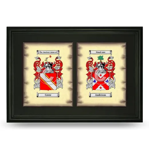 Double Coat of Arms Framed - Black