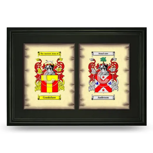 Double Coat of Arms Framed - Black
