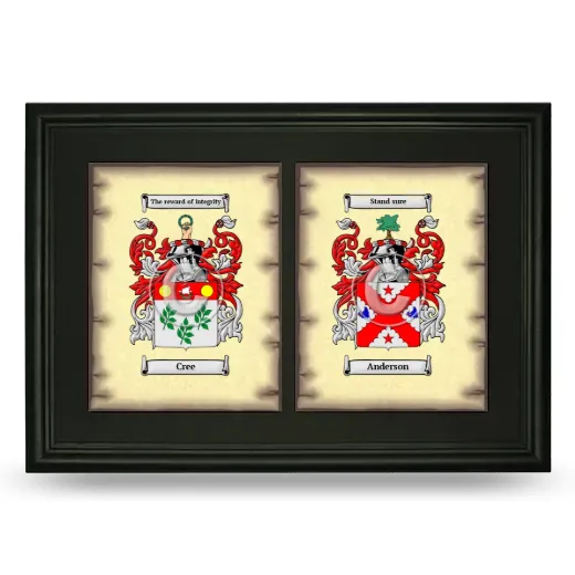 Double Coat of Arms Framed - Black