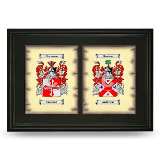 Double Coat of Arms Framed - Black