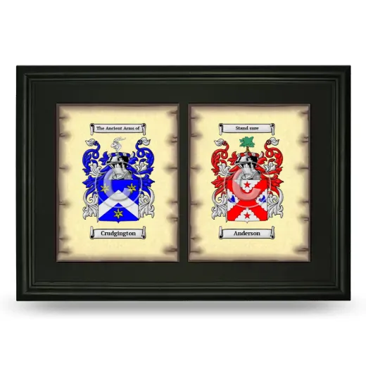 Double Coat of Arms Framed - Black