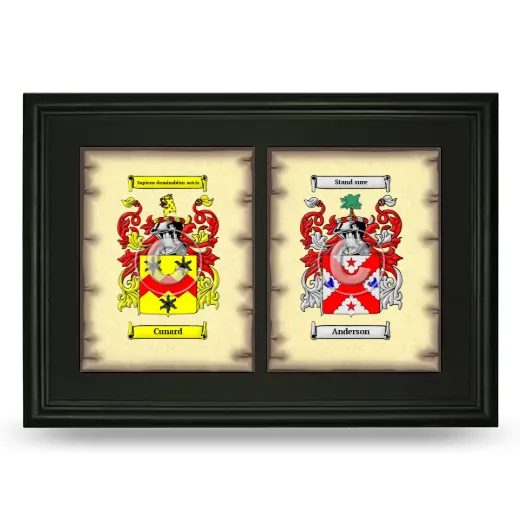 Double Coat of Arms Framed - Black