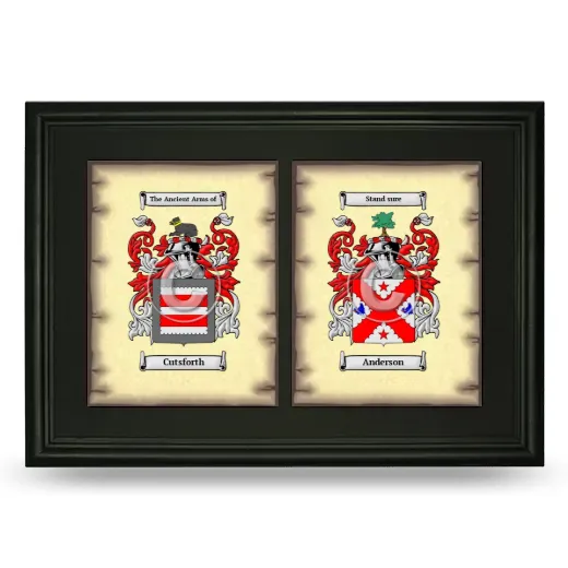 Double Coat of Arms Framed - Black