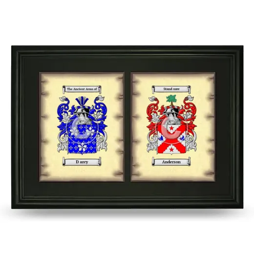 Double Coat of Arms Framed - Black