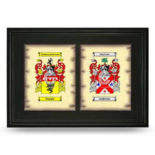 Double Coat of Arms Framed - Black