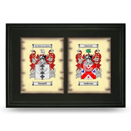 Double Coat of Arms Framed - Black