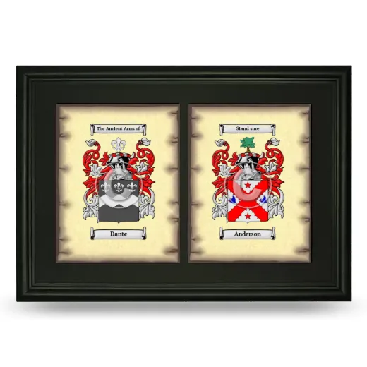 Double Coat of Arms Framed - Black