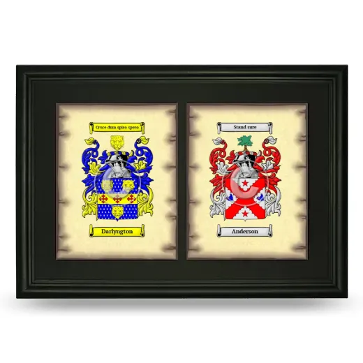 Double Coat of Arms Framed - Black