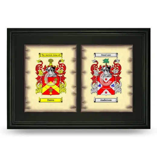 Double Coat of Arms Framed - Black