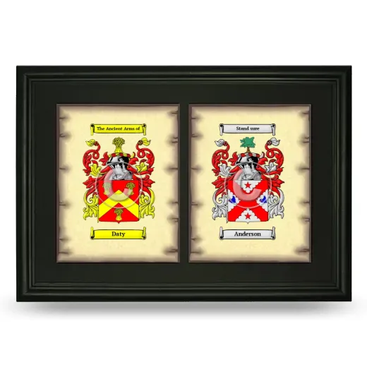Double Coat of Arms Framed - Black