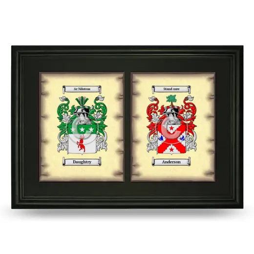 Double Coat of Arms Framed - Black
