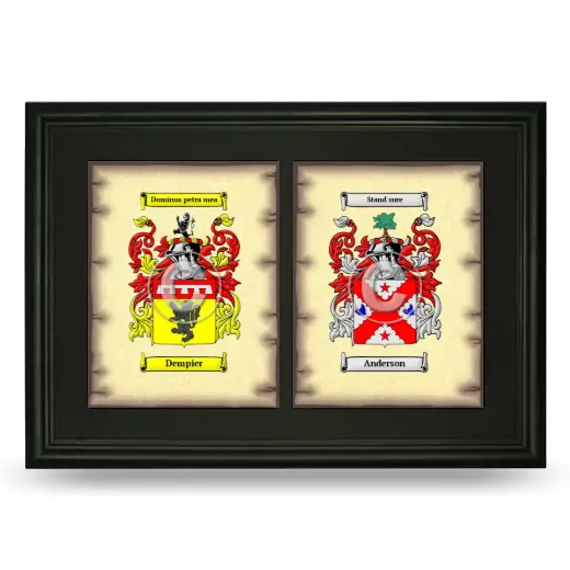 Double Coat of Arms Framed - Black
