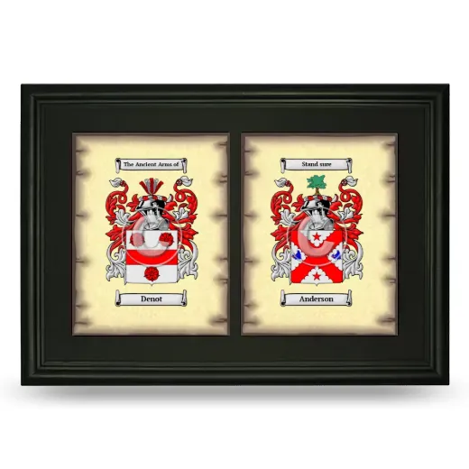 Double Coat of Arms Framed - Black