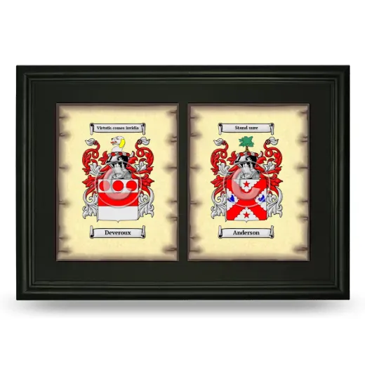 Double Coat of Arms Framed - Black