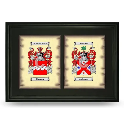 Double Coat of Arms Framed - Black