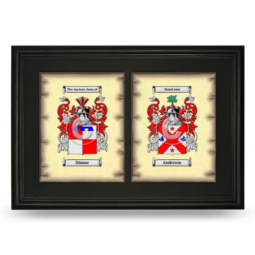 Double Coat of Arms Framed - Black