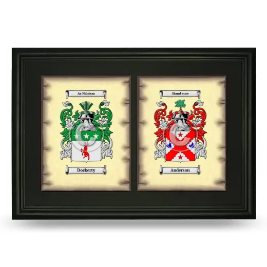 Double Coat of Arms Framed - Black