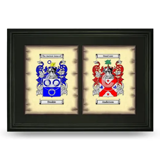 Double Coat of Arms Framed - Black