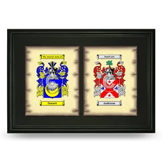 Double Coat of Arms Framed - Black