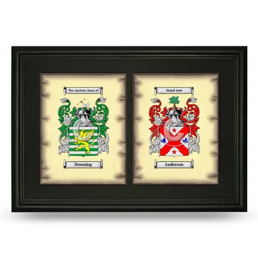 Double Coat of Arms Framed - Black
