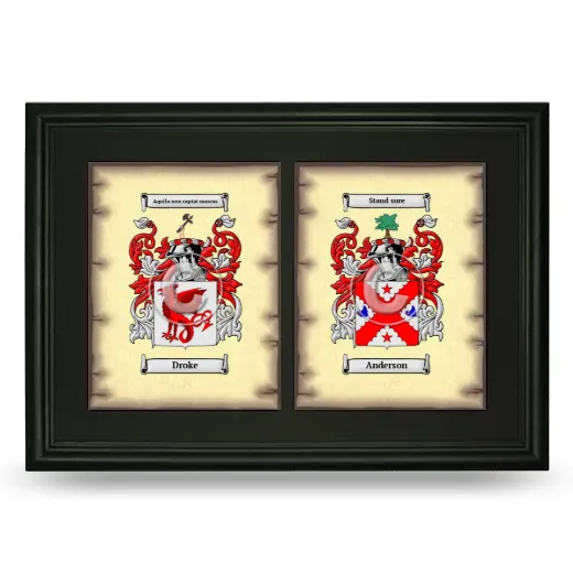 Double Coat of Arms Framed - Black
