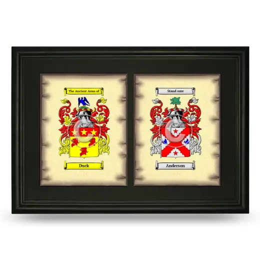 Double Coat of Arms Framed - Black