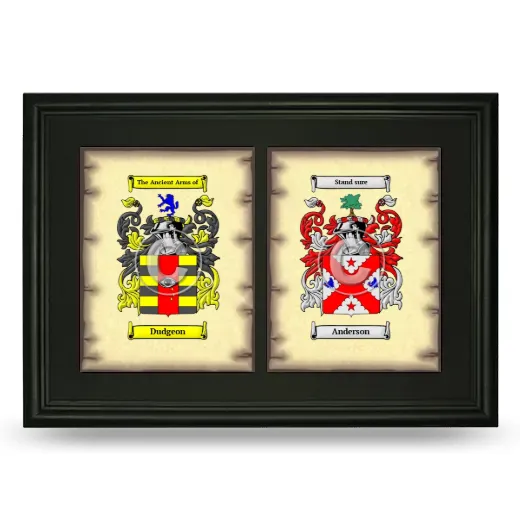 Double Coat of Arms Framed - Black