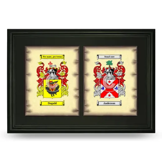 Double Coat of Arms Framed - Black