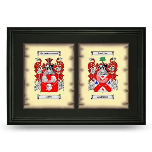 Double Coat of Arms Framed - Black
