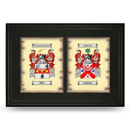 Double Coat of Arms Framed - Black