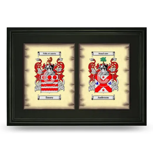 Double Coat of Arms Framed - Black