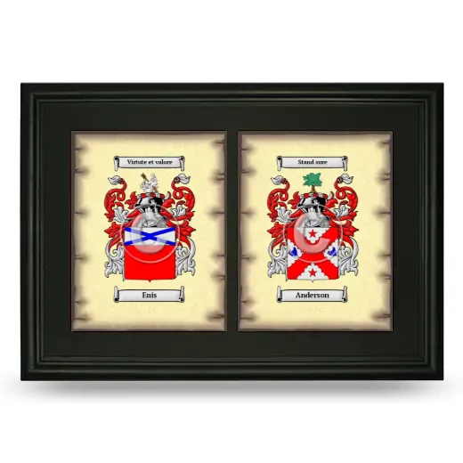 Double Coat of Arms Framed - Black