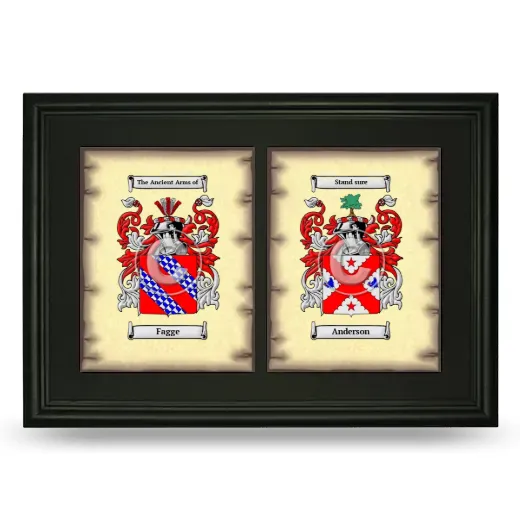 Double Coat of Arms Framed - Black