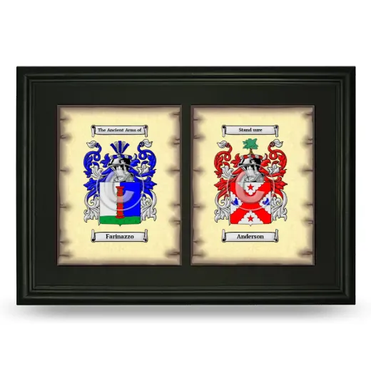 Double Coat of Arms Framed - Black