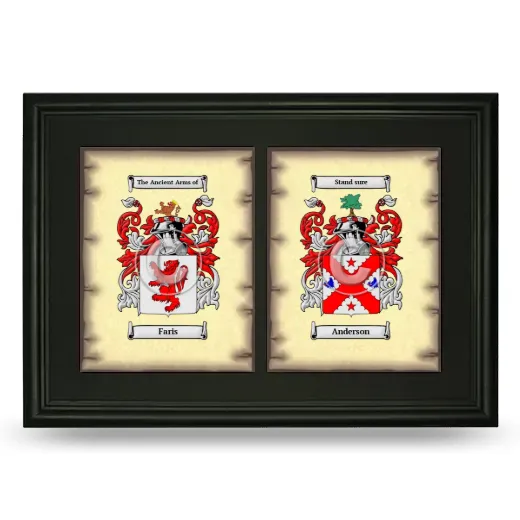 Double Coat of Arms Framed - Black