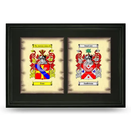Double Coat of Arms Framed - Black
