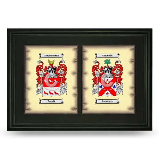 Double Coat of Arms Framed - Black