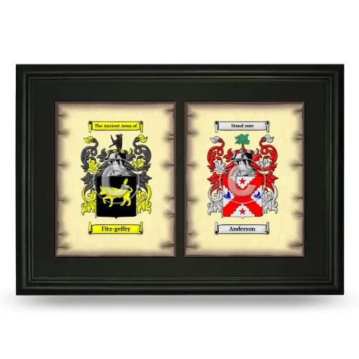Double Coat of Arms Framed - Black