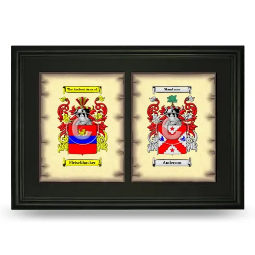 Double Coat of Arms Framed - Black