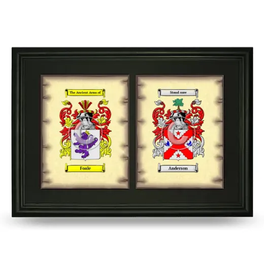 Double Coat of Arms Framed - Black