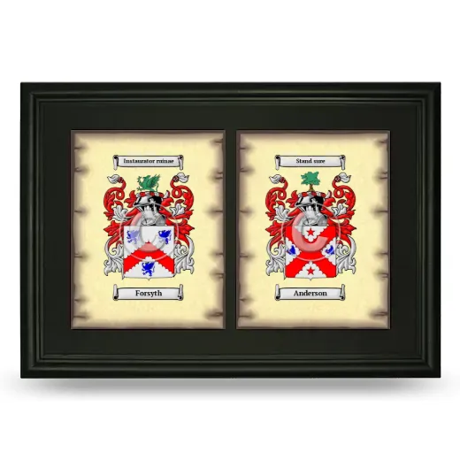 Double Coat of Arms Framed - Black