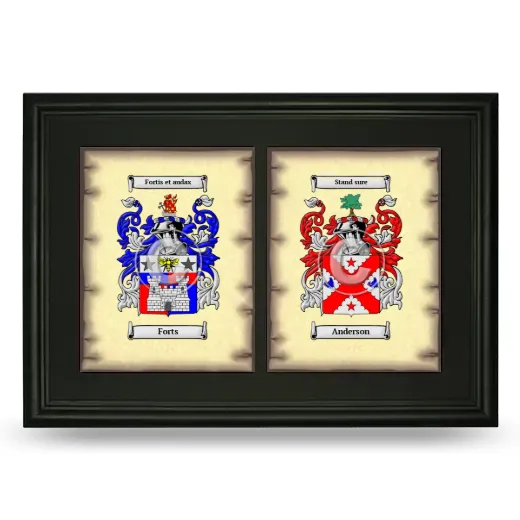 Double Coat of Arms Framed - Black
