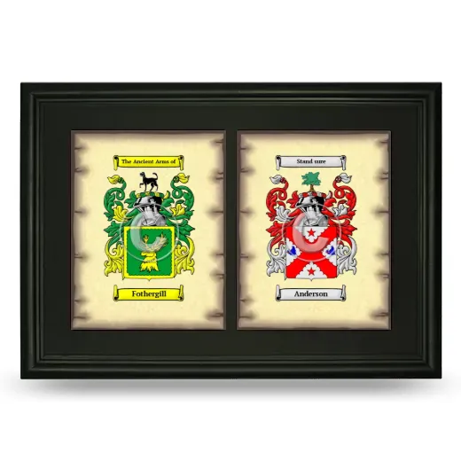 Double Coat of Arms Framed - Black