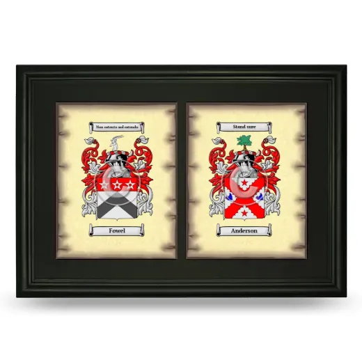 Double Coat of Arms Framed - Black