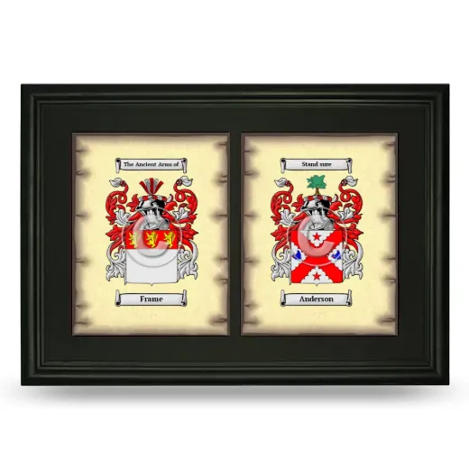Double Coat of Arms Framed - Black