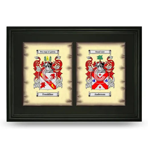Double Coat of Arms Framed - Black