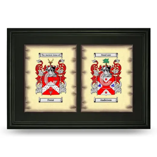 Double Coat of Arms Framed - Black