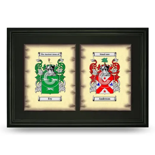Double Coat of Arms Framed - Black