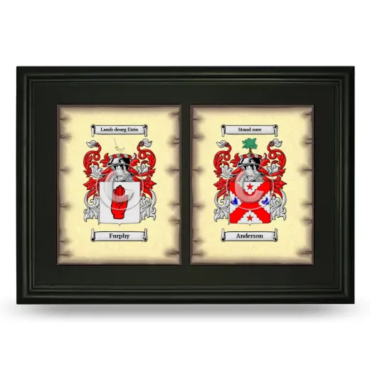 Double Coat of Arms Framed - Black